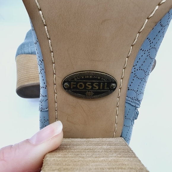 Fossil Leather Ankle Boots Blue-ish Teal - Picture 2 of 15